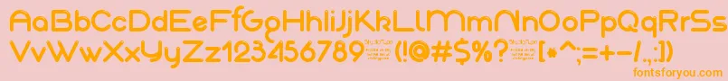 AkajuDemo Font – Orange Fonts on Pink Background
