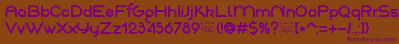 AkajuDemo Font – Purple Fonts on Brown Background