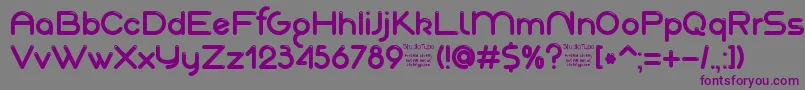 AkajuDemo Font – Purple Fonts on Gray Background