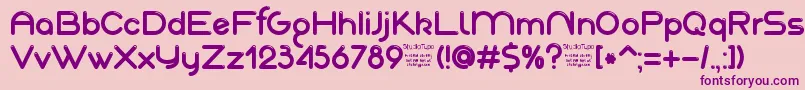Шрифт AkajuDemo – фиолетовые шрифты на розовом фоне