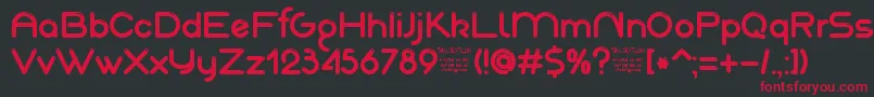 AkajuDemo Font – Red Fonts on Black Background