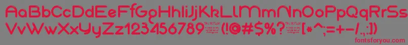 AkajuDemo Font – Red Fonts on Gray Background