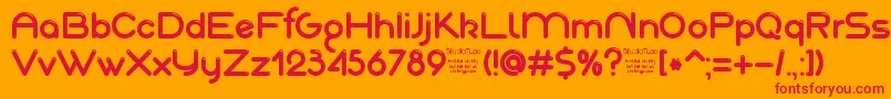 AkajuDemo Font – Red Fonts on Orange Background