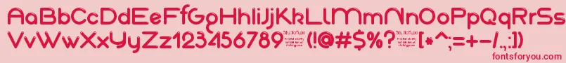 AkajuDemo Font – Red Fonts on Pink Background