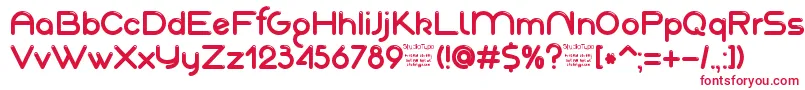 AkajuDemo Font – Red Fonts on White Background
