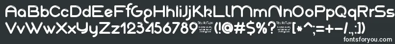 AkajuDemo Font – White Fonts on Black Background