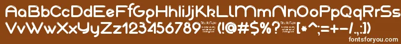 Шрифт AkajuDemo – белые шрифты на коричневом фоне