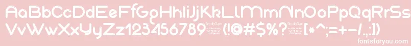 Шрифт AkajuDemo – белые шрифты на розовом фоне