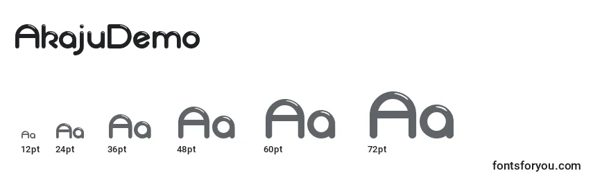 AkajuDemo Font Sizes