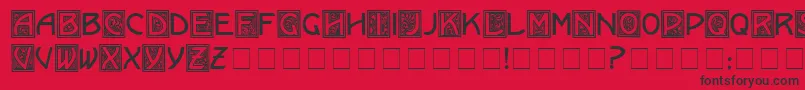 KramerMedium Font – Black Fonts on Red Background