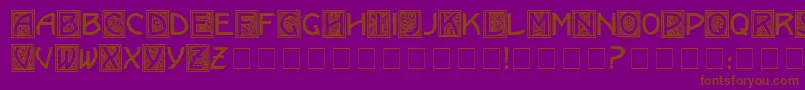 KramerMedium Font – Brown Fonts on Purple Background