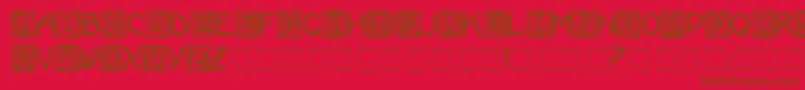 フォントKramerMedium – 赤い背景に茶色の文字