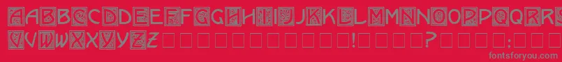 KramerMedium Font – Gray Fonts on Red Background