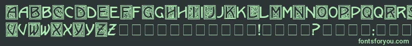 KramerMedium Font – Green Fonts on Black Background