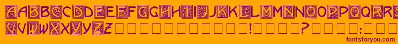 KramerMedium Font – Purple Fonts on Orange Background