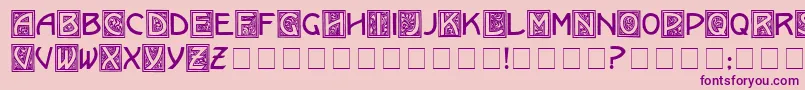 KramerMedium Font – Purple Fonts on Pink Background