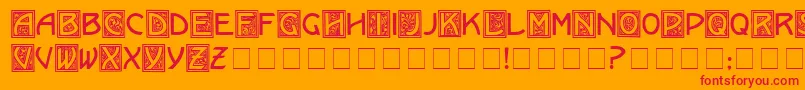 KramerMedium Font – Red Fonts on Orange Background