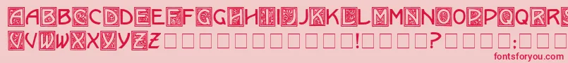 フォントKramerMedium – ピンクの背景に赤い文字