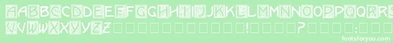 KramerMedium Font – White Fonts on Green Background