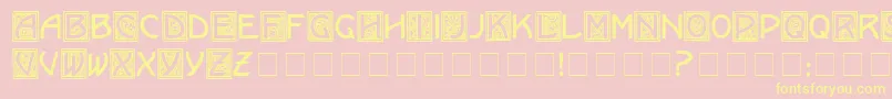 KramerMedium Font – Yellow Fonts on Pink Background