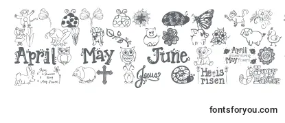 Revisão da fonte Janda Spring Doodles