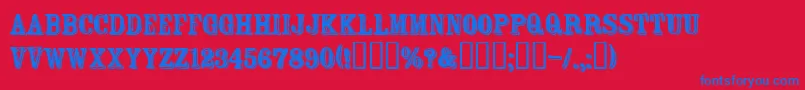 FtRosecubeNormal Font – Blue Fonts on Red Background