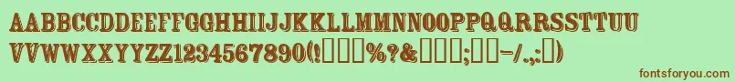 FtRosecubeNormal Font – Brown Fonts on Green Background