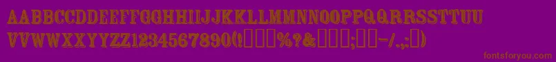 フォントFtRosecubeNormal – 紫色の背景に茶色のフォント