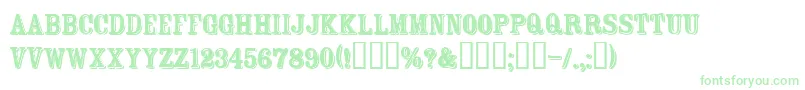 FtRosecubeNormal Font – Green Fonts on White Background