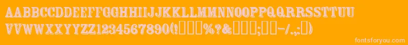 FtRosecubeNormal Font – Pink Fonts on Orange Background