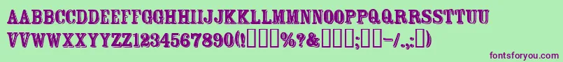 FtRosecubeNormal Font – Purple Fonts on Green Background