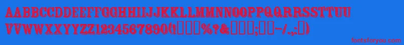 Шрифт FtRosecubeNormal – красные шрифты на синем фоне