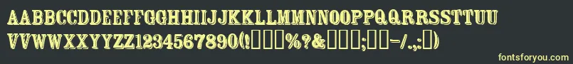 FtRosecubeNormal Font – Yellow Fonts on Black Background