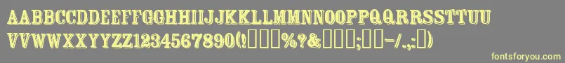 FtRosecubeNormal Font – Yellow Fonts on Gray Background