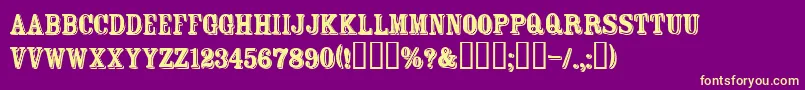 FtRosecubeNormal Font – Yellow Fonts on Purple Background