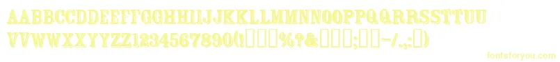 FtRosecubeNormal Font – Yellow Fonts on White Background