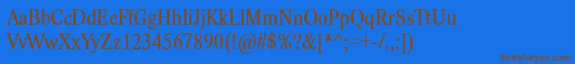 LidoStfCondCe Font – Brown Fonts on Blue Background