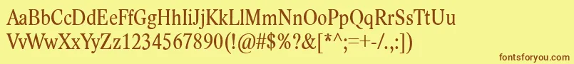 LidoStfCondCe Font – Brown Fonts on Yellow Background