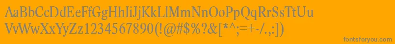 LidoStfCondCe-Schriftart – Graue Schriften auf orangefarbenem Hintergrund