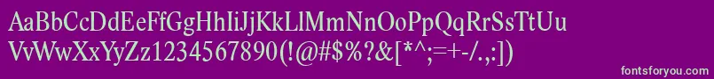 LidoStfCondCe Font – Green Fonts on Purple Background
