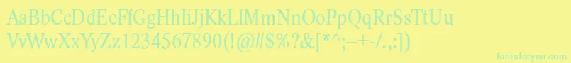 LidoStfCondCe Font – Green Fonts on Yellow Background