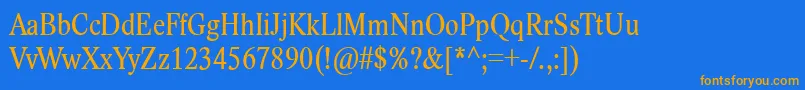 LidoStfCondCe Font – Orange Fonts on Blue Background
