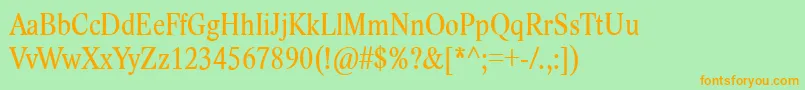 LidoStfCondCe Font – Orange Fonts on Green Background