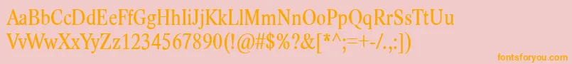 LidoStfCondCe Font – Orange Fonts on Pink Background