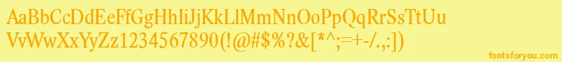 LidoStfCondCe Font – Orange Fonts on Yellow Background