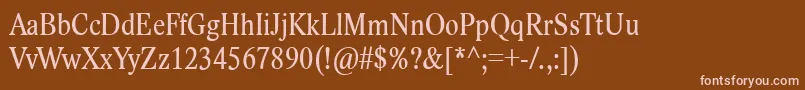 LidoStfCondCe Font – Pink Fonts on Brown Background