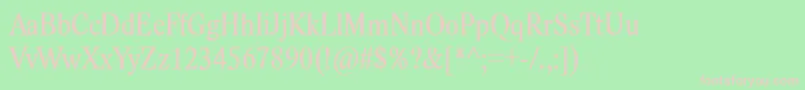 LidoStfCondCe Font – Pink Fonts on Green Background