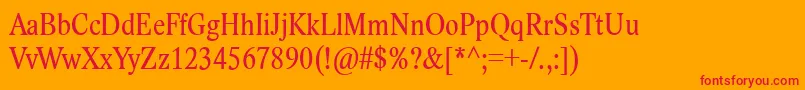 LidoStfCondCe Font – Red Fonts on Orange Background