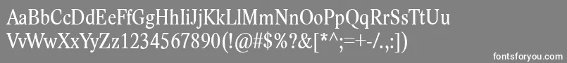 LidoStfCondCe Font – White Fonts on Gray Background