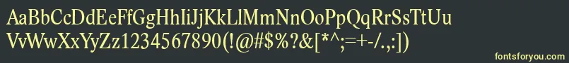 LidoStfCondCe Font – Yellow Fonts on Black Background